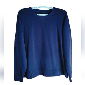 L.L.Bean Navy Blue Long Sleeve Crew Neck Pullover Top Large Reg